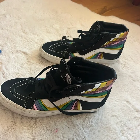 Vans High-Top Sneakers - sk8-hi rainbow prism men’s size 9/womens 10.5 - Picture 3 of 10